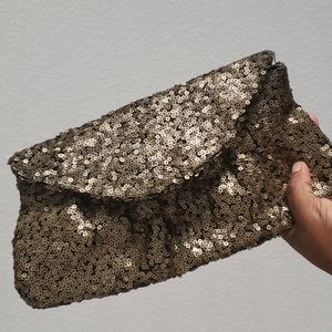 Gold Sequence Clutch Purse